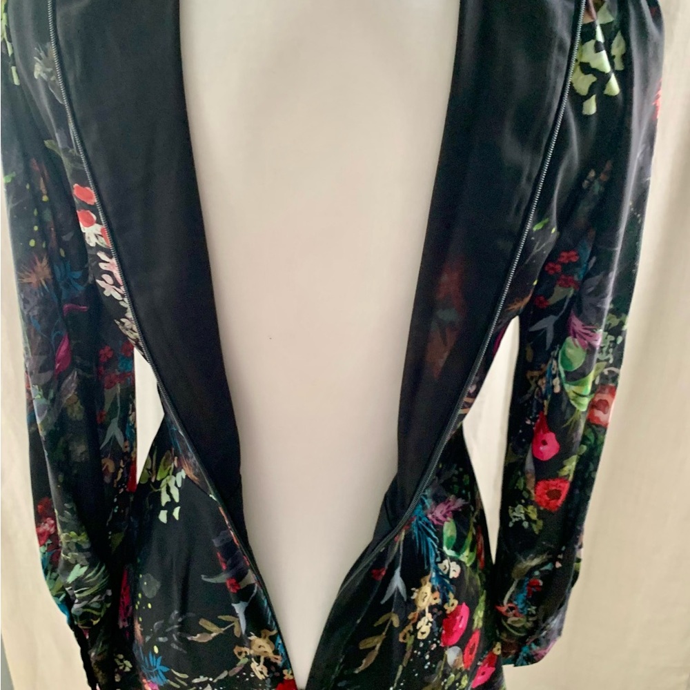 NWOT Parker Mini Long Sleeve Black Floral Dress Size XS - Picture 12 of 16